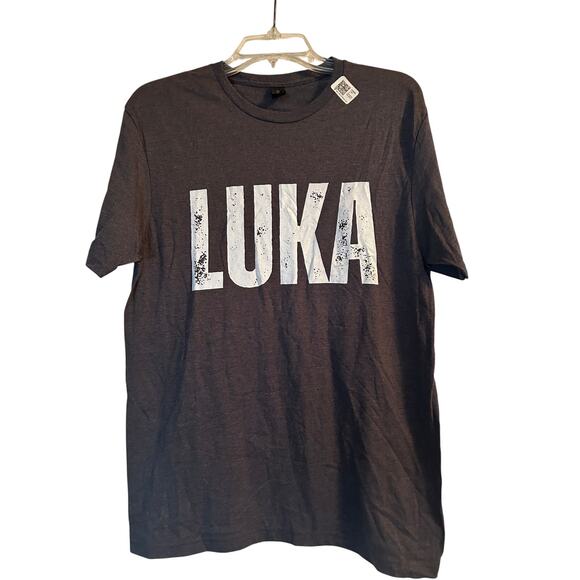 NWOT Gildan Men's Dark Gray Luka T Shirt Basketball NBA SIze Medium - Picture 1 of 4